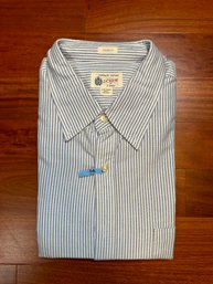 Mens J. Crew Vintage Oxford Dress Shirt -  Blue & White, Tailored Fit - XL