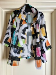 Womens Damee Color Block Overshirt - Size S
