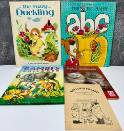 4 Hardback Vintage Childrens Books Plus One Paper Book