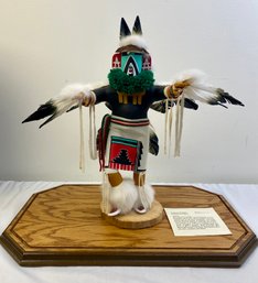 Eagle Kachina Doll - 15 High-11.5 Wide. Enclosed In Glass Case.