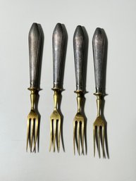 Silverplate Set Of Four Small Forks