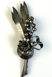 Vintage Sterling Silver Bouquet Pin