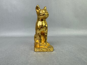 Egyptian Inspired Gold Tone Cat