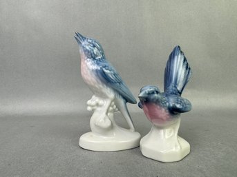 Ceramic Porcelain Blue Birds - West Germany