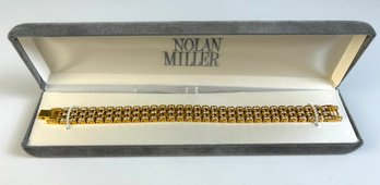 Nolan Miller Gold Link Bracelet With Case