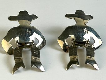 Vintage Silver Cowboy Pins