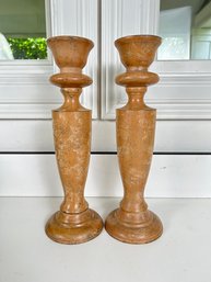 Pair Of Metal Candle Stick Holders