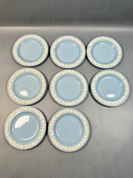 Set Of 8 Small Wedgwood Queens Ware Plates
