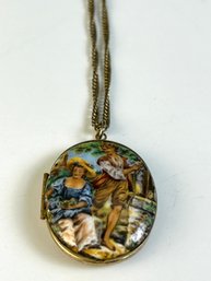 Vintage Mini Photo Locket Necklace