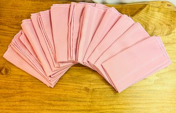 12 Mauve/pink Cloth Napkins