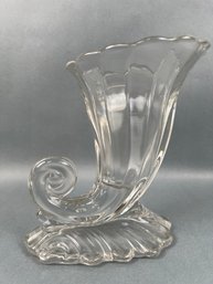 Heisey Warwick Clear Cornucopia Vase