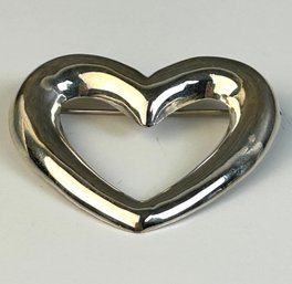 Vintage 925 Silver Heart Pin