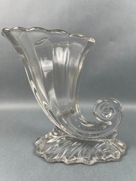 Heisey Warwick Clear Cornucopia Vase