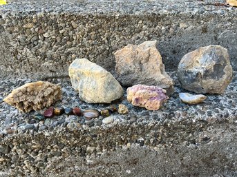 Lot Of Geodes And Polished Stones-Local Pick Up Only