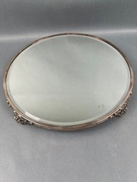 Vintage Silver Plate Mirrored Tray.