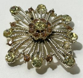 Vintage Costume Jewelry Studded Brooch