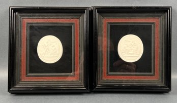 2 Vintage Italian Intaglio Framed Pieces.