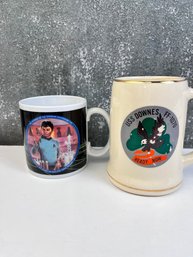 Dr. McCoy Star Trek  1991 & USS Downes Collectible Coffee Mugs.