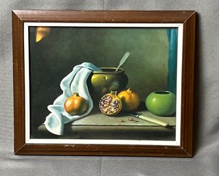 Framed Print Of A Pomegranate.