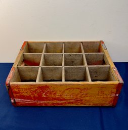 Vintage 12 Slot Wood Coca Cola Box