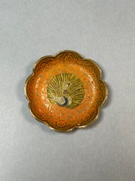 Small Peacock Brass Dish