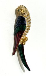 Vintage Costume Jewelry Parrot Brooch