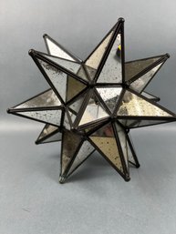 Vintage Mirrored Star Candleholder.