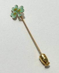 Vintage Costume Jewelry Shamrock Stick Pin
