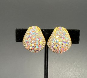 Clip Rhinestone Earrings-no Maker