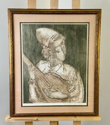 Figure Playing A Lute