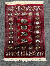 Hand Knotted Pakistan Small Prayer Rug.