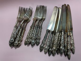 Lot Of Rogers Brothers Cantebury Silver Plate Knives And Forks