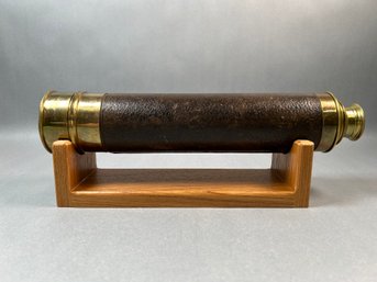 Antique French Telescope With Holder