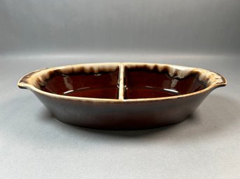 Pfaltzgraff Brown Drip Glaze Divided Casserole