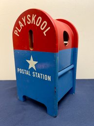 Vintage Wood Playschool Mailbox - No Blocks