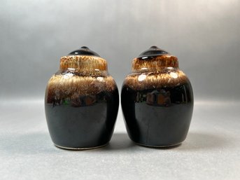 Pfaltzgraff Brown Drip Glaze Salt And Pepper