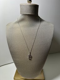 Angel Pendant On Silver Chain Necklace