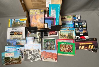 Lot Of Vintage Postcards And Travel Brochures.