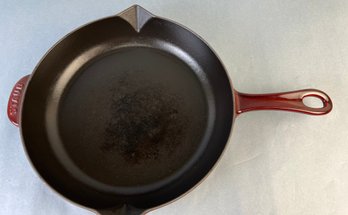 Staub 10.5 Inch Cast Iron Skillet Made In France.