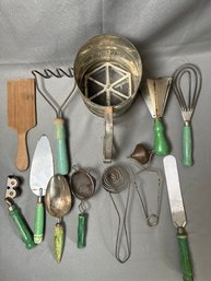 Lot Of Antique Kitchen Utensils.