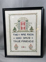 Framed Needlepoint.