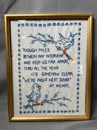 Framed Needlepoint.