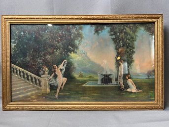 R. Atkinson Print Framed 1926 Bonin Mfg Co Print. Title Spirit Of Youth