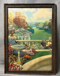 R. Atkinson Fox Vintage Framed Print. Titled Venetian Gardens