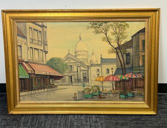 R. Lambert - Oil Painting  -european Street