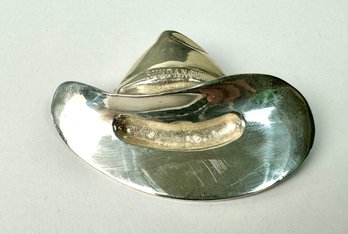 Mexican Sterling Cowboy Hat Brooch