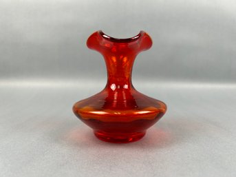 MCM Small Orange Bud Vase