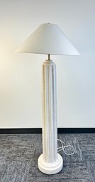 Vintage 80s Plaster Column Pillar Floor Lamp