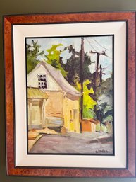 Framed Print On Canvas, Alley Light