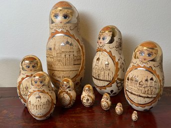 Large Russian Nesting Doll Set.